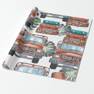 Handgetekende illustratie. Waterverf naadloos onde Cadeaupapier
