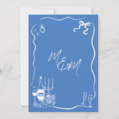 Handgetekende Illustraties Doodles Bruiloft Kaart (Achterkant)