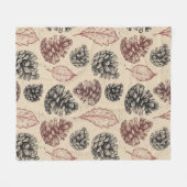 Handgetekende illustraties. Naadloos patroon Fleece Deken (Voorkant (Horizontaal))