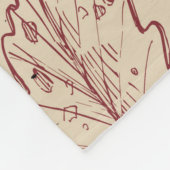 Handgetekende illustraties. Naadloos patroon Fleece Deken (Hoek)