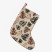 Handgetekende illustraties. Naadloos patroon Kleine Kerstsok (Voorkant (Hangend))