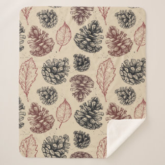 Handgetekende  illustraties. Naadloos patroon Sherpa Deken