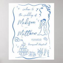 Handgetekende Illustraties Tekeningen Trouw Welkom Poster