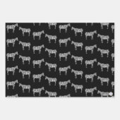 Handgetekende inkt Zebra Safari Wildlife Animal Inpakpapier Vel (Voorkant 2)