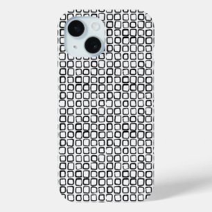 Handgetekende Inky Squares Grid Hoesje-Mate iPhone 15 Case