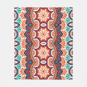 Handgetekende, islamitische decoratieve elementen fleece deken