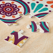 Handgetekende,  islamitische decoratieve elementen legpuzzel (Zijkant)