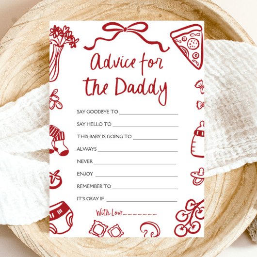 Handgetekende Italiaans advies voor de toekomstige Kaart