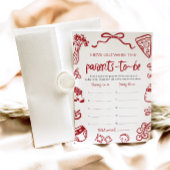 Handgetekende Italiaanse Baby shower hoe oud ze wa Kaart