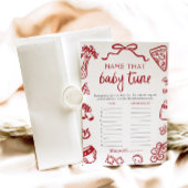 Handgetekende Italiaanse Baby shower naam die Baby Kaart