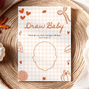 Handgetekende Italiaanse baby shower 'Teken de bab Kaart