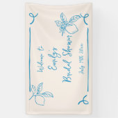 Handgetekende Italiaanse citroen bruidsdouche welk Spandoek (Verticaal)