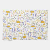 Handgetekende Italiaanse gerechten Theedoek (Horizontaal)