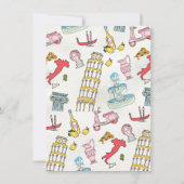 Handgetekende Italiaanse mediterrane partij Rome Kaart (Achterkant)