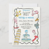 Handgetekende Italiaanse mediterrane partij Rome Kaart (Voorkant)