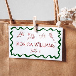 Handgetekende Italiaanse Thats Amore Pizza Handges Plaatskaartje