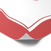 Handgetekende Italian Pizza Wine Vrijgezellenfeest Poster (Hoek)