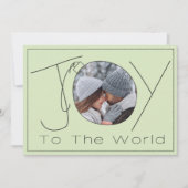 Handgetekende 'Joy to the World' minimalistische 2 Feestdagenkaart (Voorkant)
