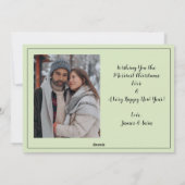 Handgetekende 'Joy to the World' minimalistische 2 Feestdagenkaart (Achterkant)