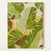 Handgetekende Jungle Groene Bruine Blad Planner (Achterkant)