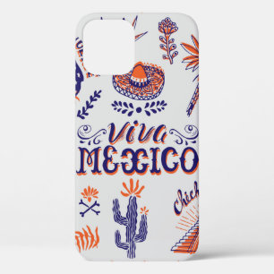 handgetekende kaart met nationale symbolen en elem Case-Mate iPhone case