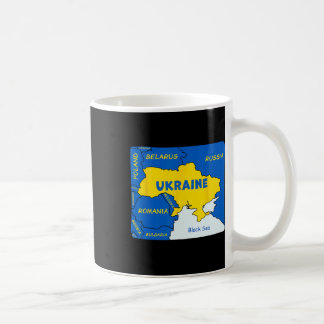 Handgetekende Kaart Van Oekraïne Koffiemok