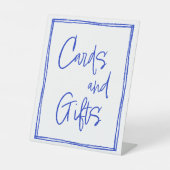 Handgetekende Kaarten en cadeaulijstteken Reclamebord Met Voetstuk (Voorkant)