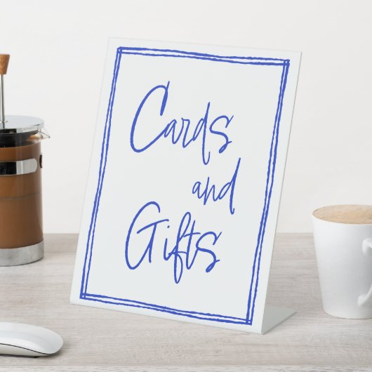 Handgetekende Kaarten en cadeaulijstteken Reclamebord Met Voetstuk (Insitu)