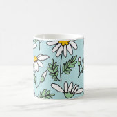 Handgetekende kamille patroon. koffiemok (Center)