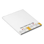 Handgetekende Kat Moderne kat met aangepaste naam Notitieblok (Schuin)