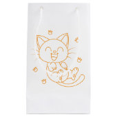 Handgetekende kattencadeautas klein cadeauzakje (Voorkant)