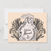 Handgetekende  kennisgeving thuisbeweging kaart (Voorkant)