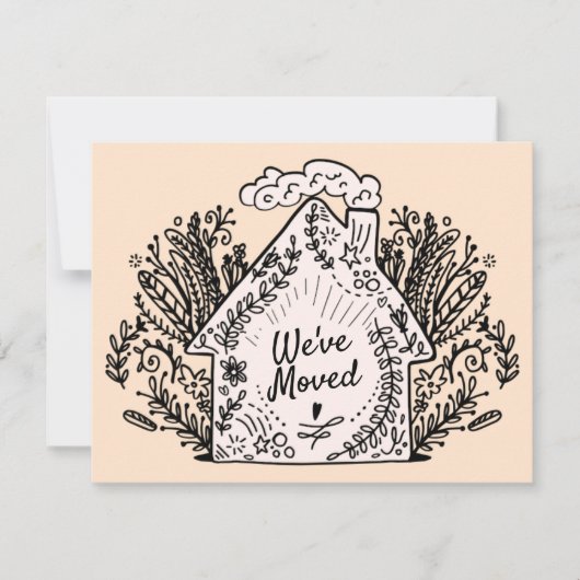 Handgetekende kennisgeving thuisbeweging kaart (Voorkant)