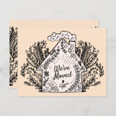 Handgetekende kennisgeving thuisbeweging kaart (Voorkant / Achterkant)