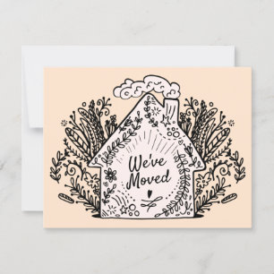 Handgetekende  kennisgeving thuisbeweging kaart