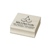 Handgetekende Kersen Familienaam & Retouradres Rubberstempel (Stempel)