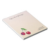 Handgetekende kersen Schattige Inspirerend Coquett Notitieblok (Schuin)