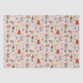 Handgetekende Kerst Bruidsdouche Deel Eén Recept Tissuepapier (Voorkant)