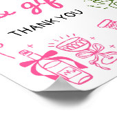 Handgetekende kerst bruidsdouche kaarten en cadeau poster (Hoek)