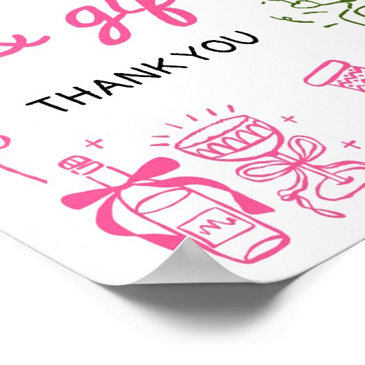 Handgetekende kerst bruidsdouche kaarten en cadeau poster (Hoek)