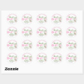 Handgetekende Kerst Bruidsdouche Ronde Sticker (Vel)