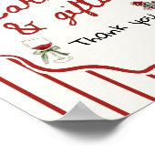 Handgetekende kerst bruiloftsshower kaarten en cad poster (Hoek)