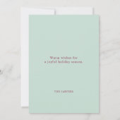 Handgetekende Kerst Elf Sneeuwman Winter Feestdagenkaart (Achterkant)