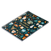 Handgetekende kerst- en nieuwjaarselementen. notitieboek (Linkerzijde)