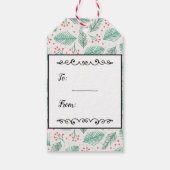 Handgetekende kerstaven met kerstpine, speciaal aa cadeaulabel (Achterkant)