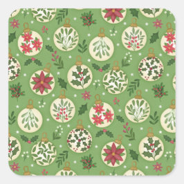Handgetekende Kerstbal Sticker