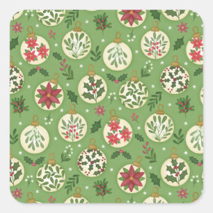 Handgetekende Kerstbal Sticker