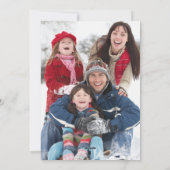 Handgetekende kerstbladeren Black Chalk Foto Feestdagenkaart (Achterkant)