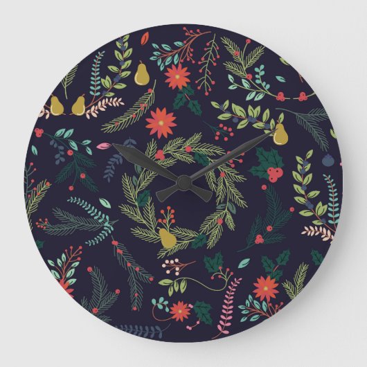 Handgetekende kerstbloemen:  collectie grote klok (Voorkant)