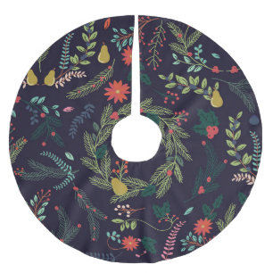 Handgetekende kerstbloemen: collectie kerstboom rok